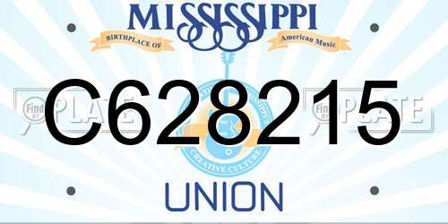 C628215 Mississippi License Plate