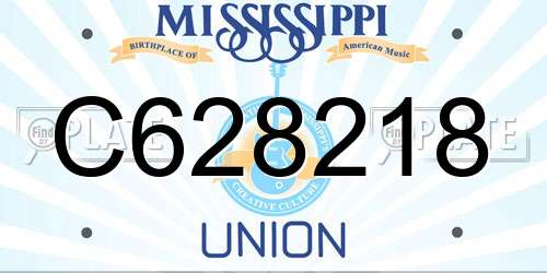 C628218 Mississippi License Plate