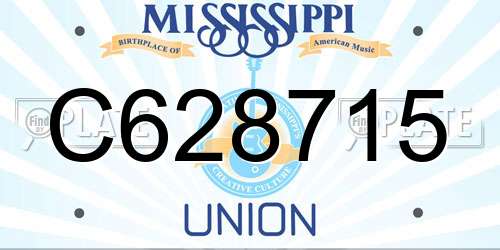 C628715 Mississippi License Plate