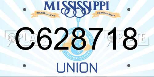 C628718 Mississippi License Plate