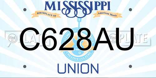 C628AU Mississippi License Plate