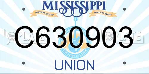 C630903 Mississippi License Plate