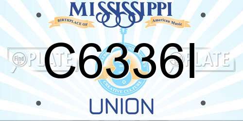 C6336I Mississippi License Plate