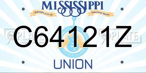 C64121Z Mississippi License Plate