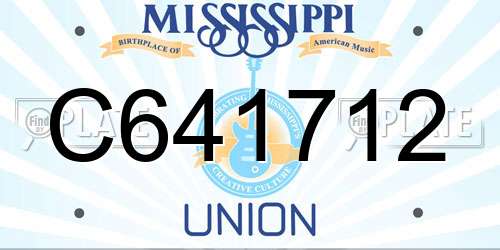 C641712 Mississippi License Plate