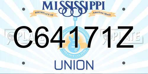 C64171Z Mississippi License Plate