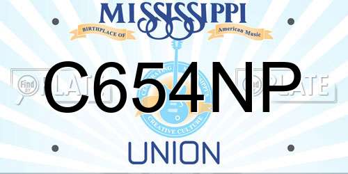 C654NP Mississippi License Plate
