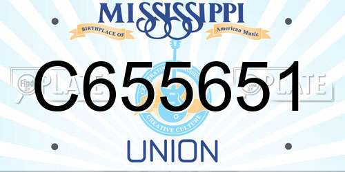 C655651 Mississippi License Plate