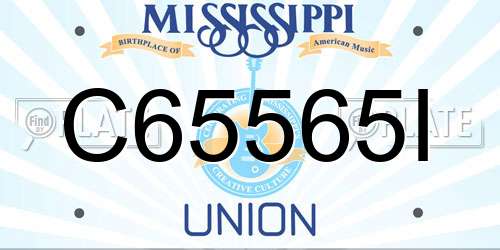 C65565I Mississippi License Plate
