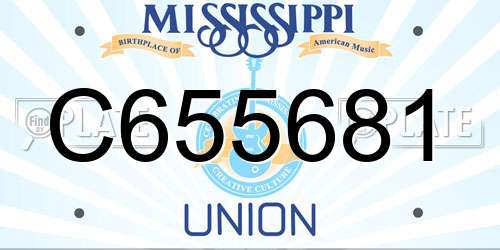 C655681 Mississippi License Plate