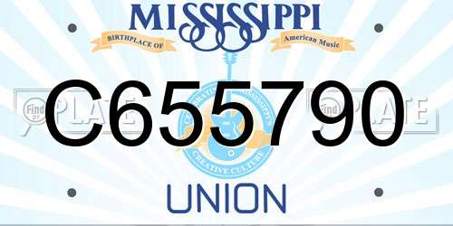 C655790 Mississippi License Plate