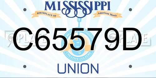 C65579D Mississippi License Plate
