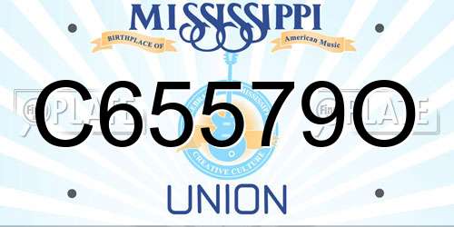 C65579O Mississippi License Plate