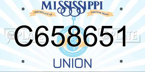 C658651 Mississippi License Plate