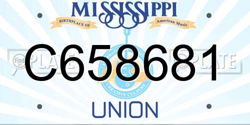 C658681 Mississippi License Plate