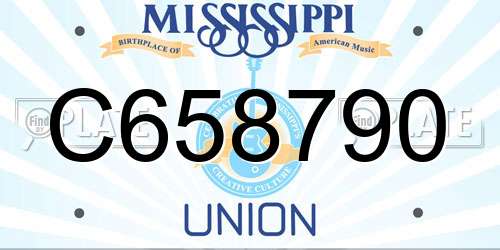 C658790 Mississippi License Plate