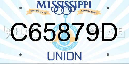 C65879D Mississippi License Plate
