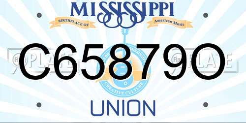 C65879O Mississippi License Plate