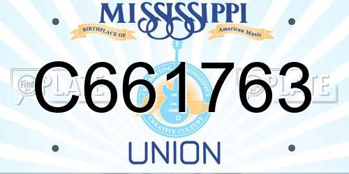 C661763 Mississippi License Plate