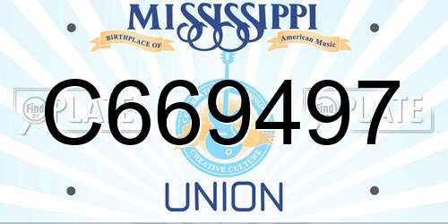 C669497 Mississippi License Plate