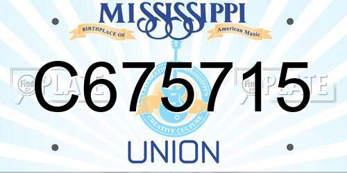C675715 Mississippi License Plate