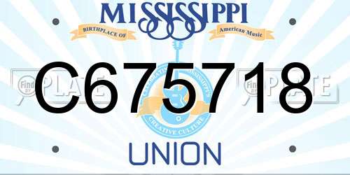C675718 Mississippi License Plate