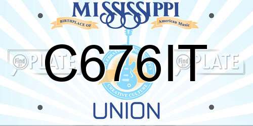 C676IT Mississippi License Plate