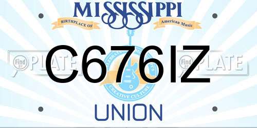 C676IZ Mississippi License Plate