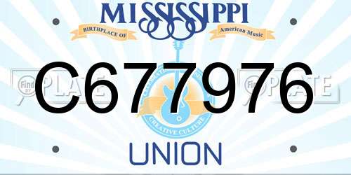 C677976 Mississippi License Plate