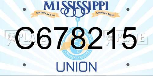 C678215 Mississippi License Plate