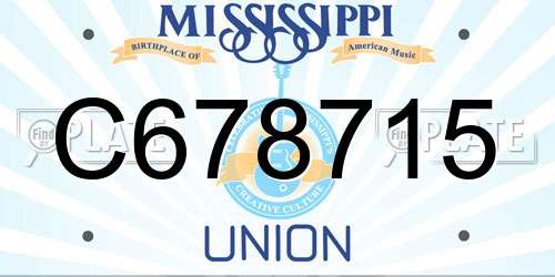 C678715 Mississippi License Plate