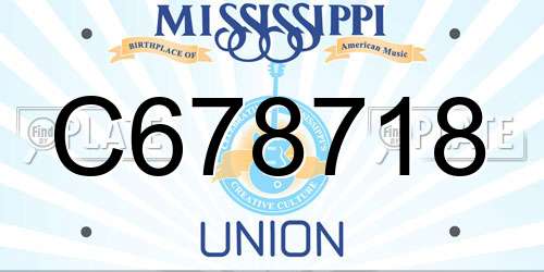 C678718 Mississippi License Plate