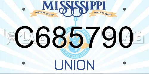 C685790 Mississippi License Plate