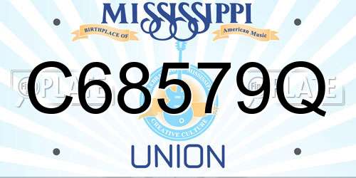 C68579Q Mississippi License Plate