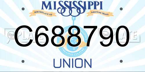 C688790 Mississippi License Plate