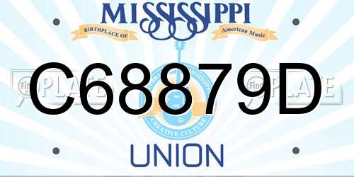 C68879D Mississippi License Plate