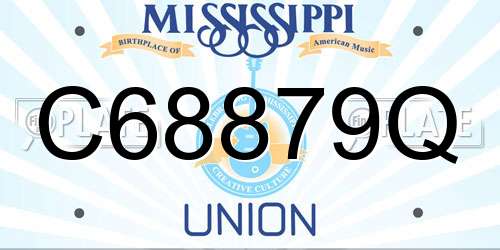C68879Q Mississippi License Plate