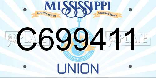 C699411 Mississippi License Plate