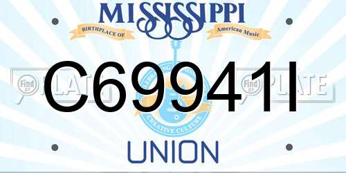C69941I Mississippi License Plate