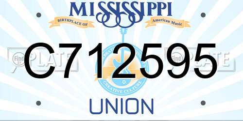 C712595 Mississippi License Plate