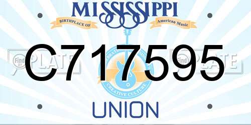 C717595 Mississippi License Plate