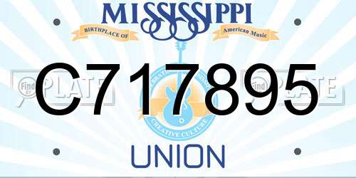 C717895 Mississippi License Plate