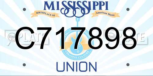 C717898 Mississippi License Plate