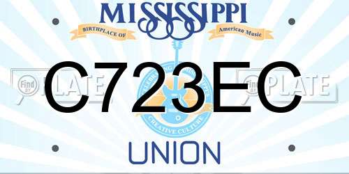 C723EC Mississippi License Plate