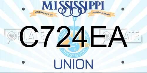 C724EA Mississippi License Plate