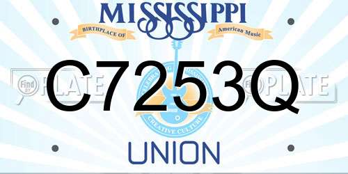 C7253Q Mississippi License Plate