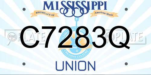 C7283Q Mississippi License Plate
