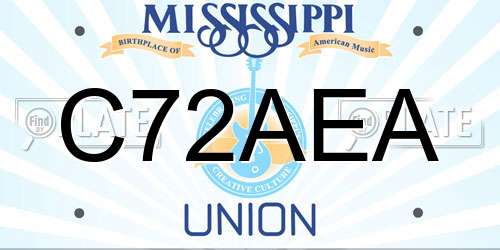 C72AEA Mississippi License Plate