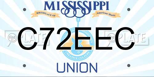 C72EEC Mississippi License Plate
