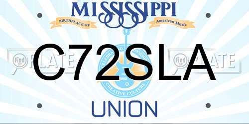 C72SLA Mississippi License Plate